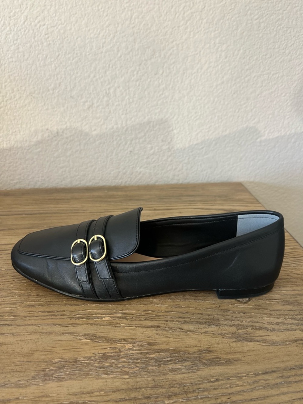 Stuart Weitzman Kenna black leather loafers menswear inspired sz 10 office - Picture 5 of 12